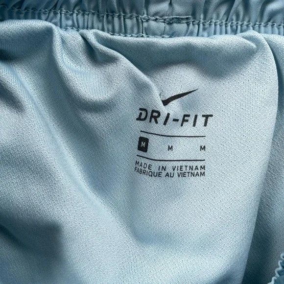 Nike Shorts Womens Medium Blue Dri-Fit Running Athletic Lined Drawstring Workout - Picture 6 of 7